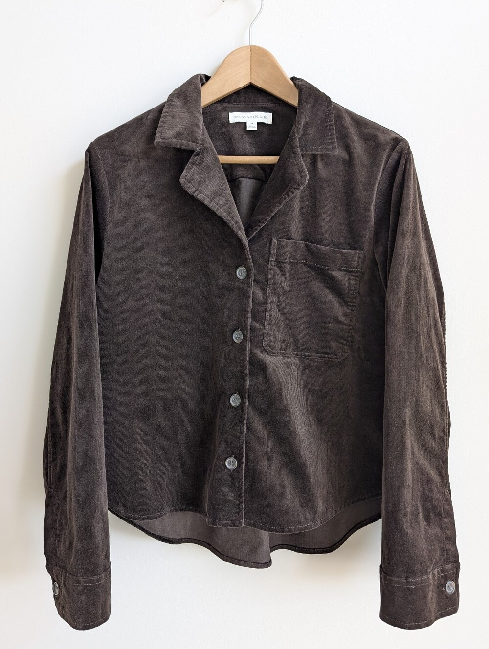 Banana Republic Cotton Corduroy Dark Chocolate Brown Shirt Jacket Medium